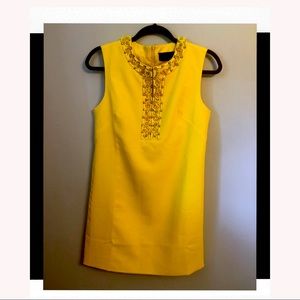 Yellow shift dress, beautiful embellishment UK8